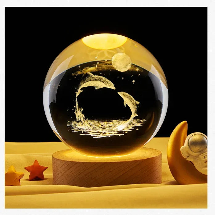 3D Crystal Lights Lamp - Galaxy Night Light