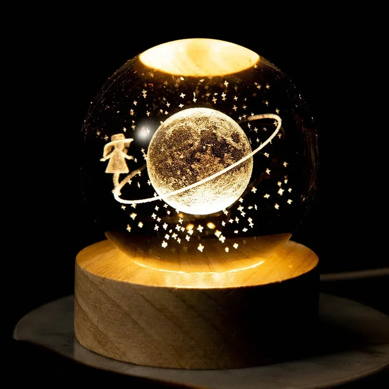 3D Crystal Lights Lamp - Galaxy Night Light