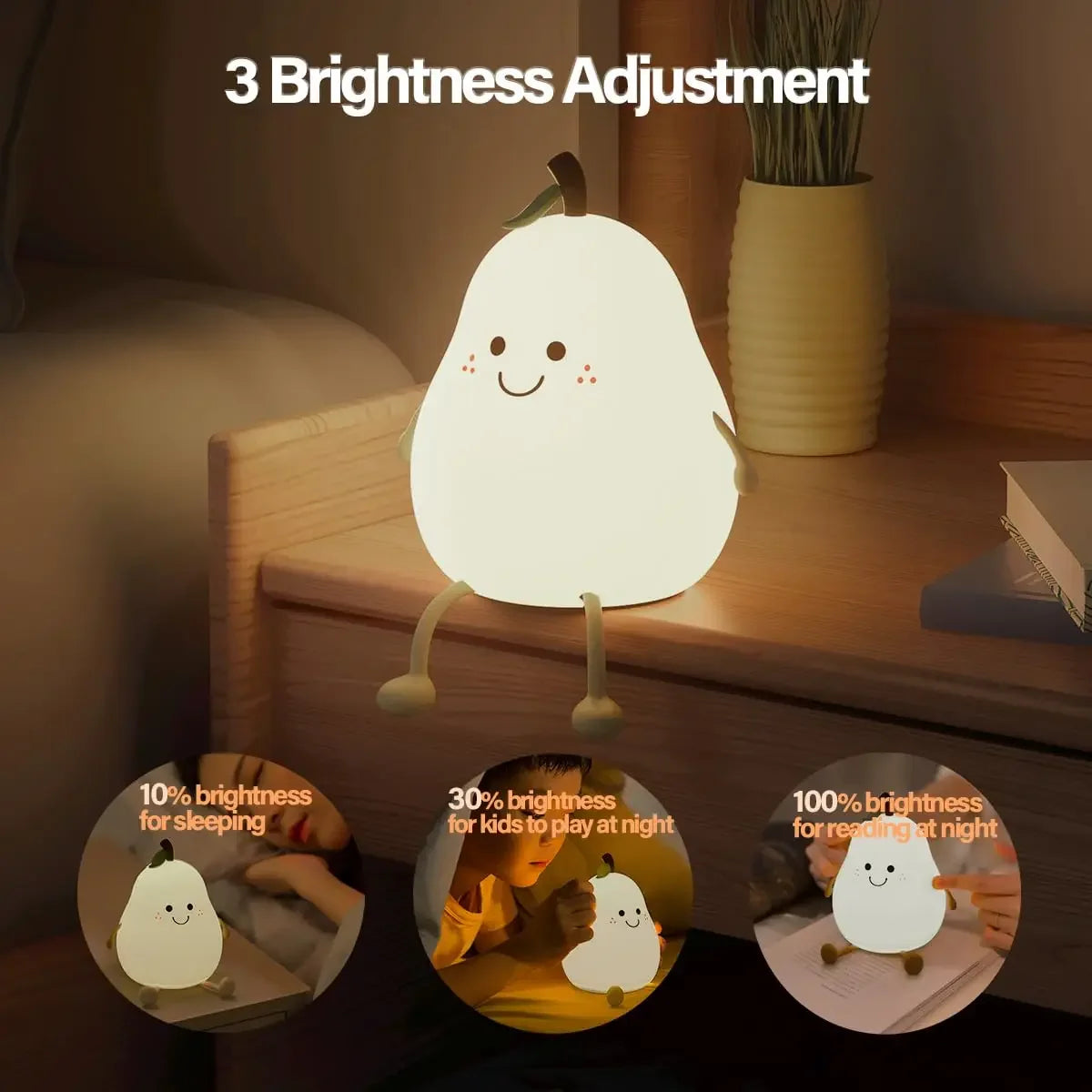 LED Cute Pear Night Light – Adorable, Soft, and Perfect for Any Room!