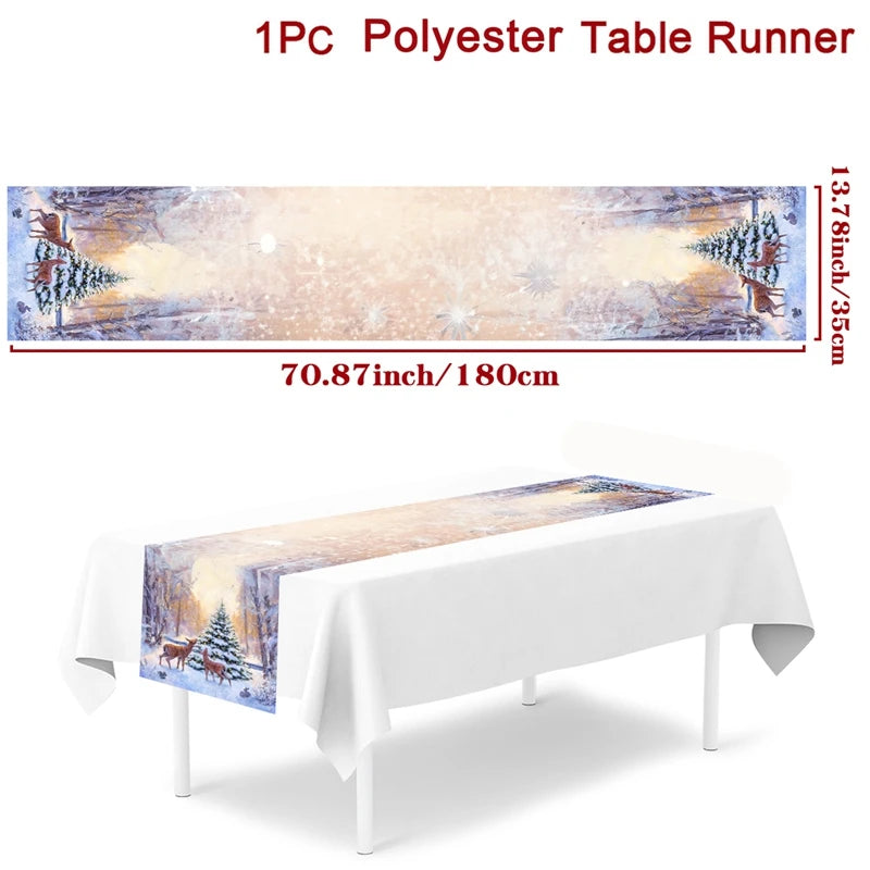 Christmas Table Runner – Festive Tablecloth & Home Decoration